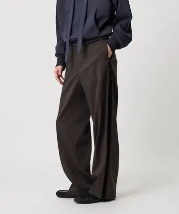 폴리에스테르 블렌드 사이드 벨로아 팬츠