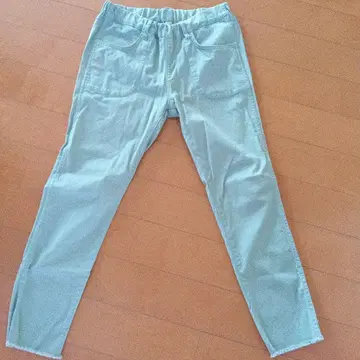 페리시모 라이트 그린 캐주얼 팬츠 허리밴딩