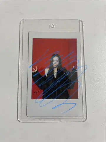TWICE 채영 친필 사인 폴라로이드