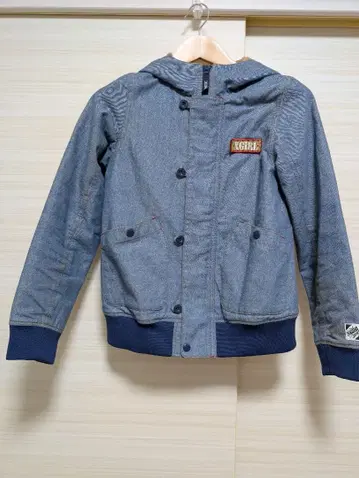 새상품급 X-GIRL 후드 부착 다커 자켓 블루 S 사이즈