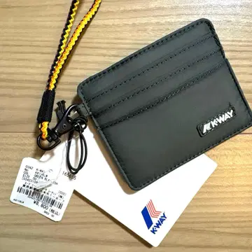 새상품 K-WAY 그레이 카드 케이스 스트랩 포함