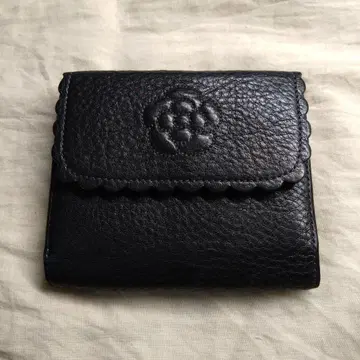 CLATHAS 까멜리아 디자인 가마구치 2단 접이식 지갑