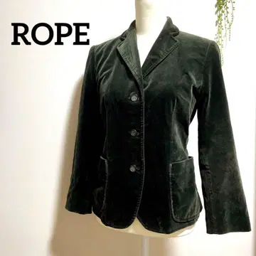ROPE 로페 벨로아 자켓 모스그린 고급 여성용 M 새상품급