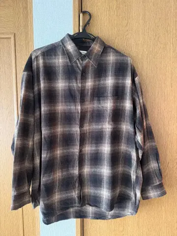 FREAK'S STORE 릴랙스핏 옴브레 체크 플란넬 셔츠 L