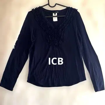 [ ICB ] 프릴 디자인 상의 네이비 L 사이즈