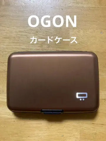 OGON 오곤 카드 케이스 알루미늄제 브라운 명함지갑
