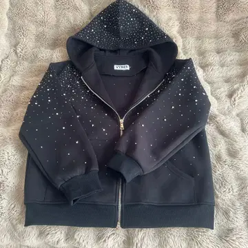 VYBES 별하늘 무늬 집업 후드티