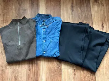 4개 세트 ZARA H&M 브라운 집업 스웨터 토탈 코디네이트