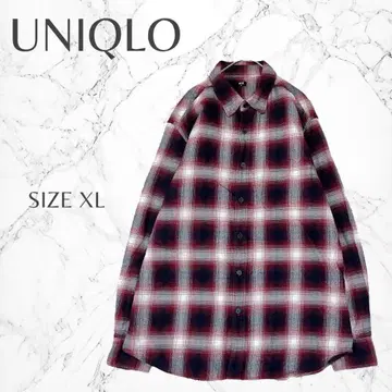 유니클로 성숙 캐주얼 스트릿 데일리 겉옷 체크 무늬 셔츠 XL
