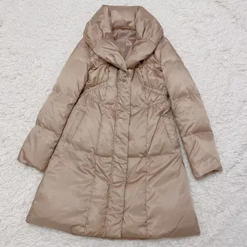 ANAYI 아나이 다운 코트 여배우 옷깃 핑크 베이지