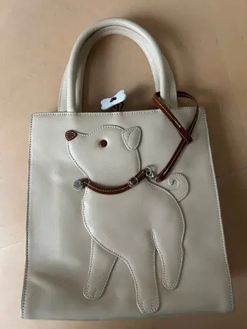 키타무라 강아지 자수 토트백