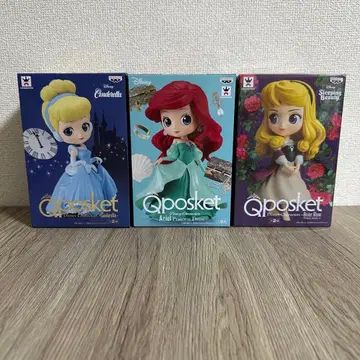 Qposket 디즈니 프린세스 피규어 3체 세트