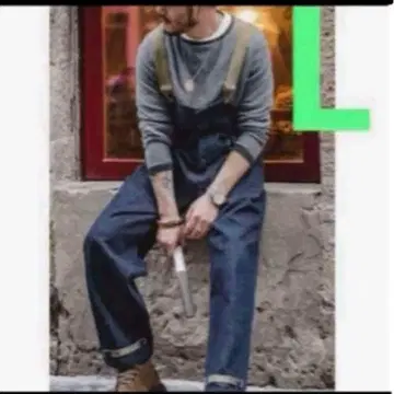 살로펫 올인원 작업복 점프수트 서스펜더 L