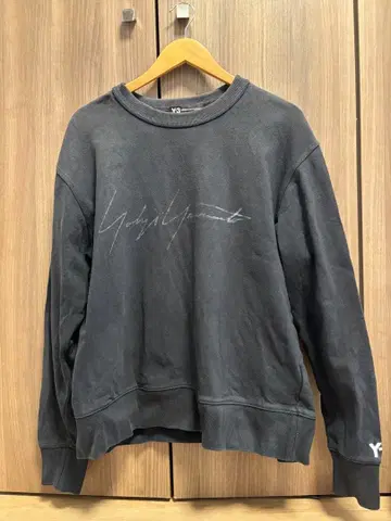 와이쓰리 Y-3 디스트레스 시그니처 크루 맨투맨 M 사이즈