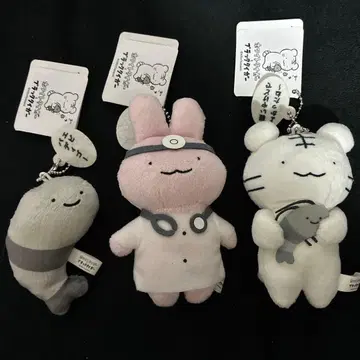 화이트 타이거와 블랙 타이거 대사 포함 봉제 인형 3종 세트