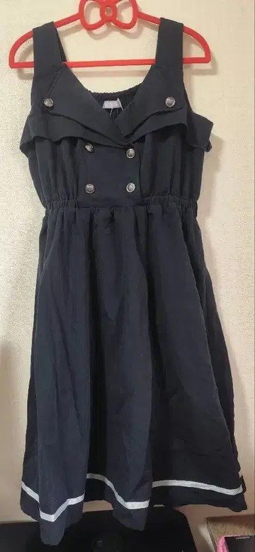 엑시즈팜 포에틱 트렌치 디자인 슬리브리스 세일러 귀여운