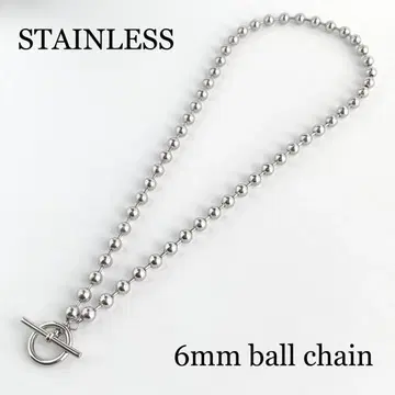 새상품 만텔 볼 체인 목걸이 6mm 스테인리스 316L