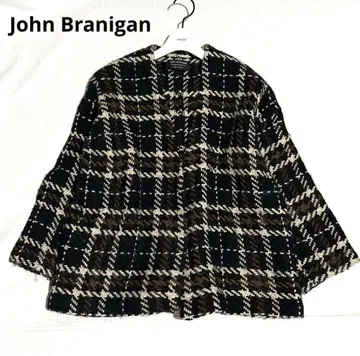 John Branigan 체크 노카라 자켓