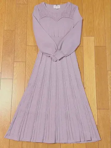 JILLSTUART 라벤더 니트 롱 원피스 FR