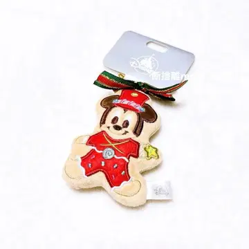 미키 디즈니 스토어 크리스마스 쿠키 봉제 인형 키링 키체인