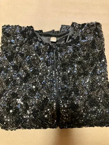 스팽글 블랙 긴팔 상의 44사이즈