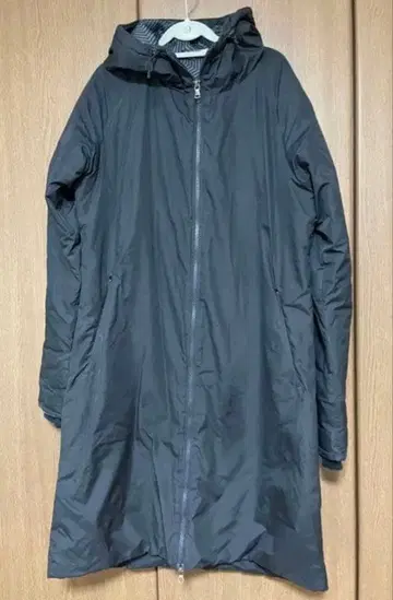 언더아머 블랙 롱 코트 벤치 코트 XL