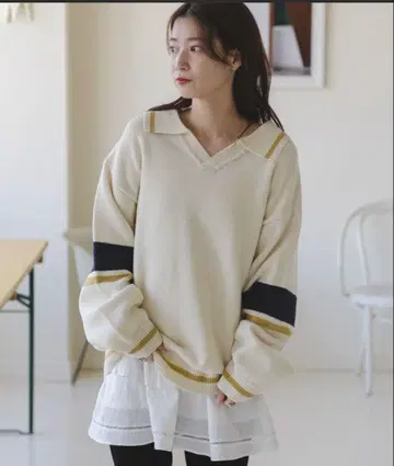 새상품 kastane 스키퍼 라인 니트 풀오버