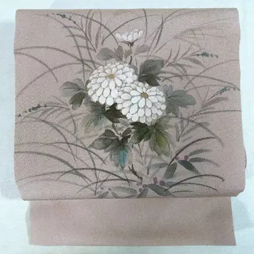 ON40 나고야 오비 핑크 꽃 새상품급 익명 배송 초특가 순수 실크