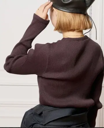 IENA 라메 리브 크루넥 티셔츠