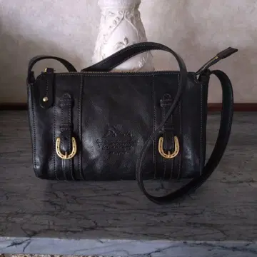 Dakota 블랙 가죽 숄더백