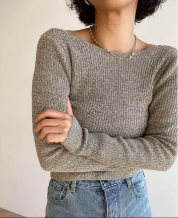 [ 당일 발송 ] 시루무린 2way 부클 RIB 니트 믹스 F