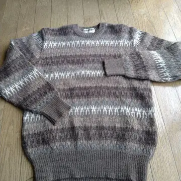 Janzen 노르딕 무늬 스웨터 M 사이즈 브라운 계열