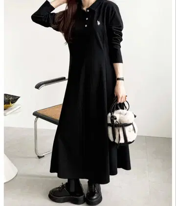 [ U.S. POLO ASSN. ] 폴로 카라 티셔츠 원피스 ( 긴팔 )