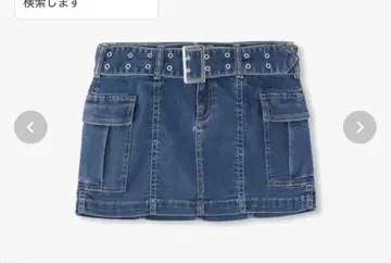 새상품 ANNA SUI NYC 스트레치 데님 카고 숏 스커트 M