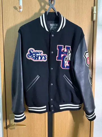 Hysteric glamor 바시티 자켓 블랙