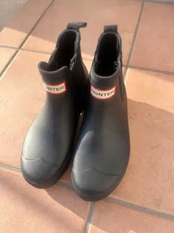 HUNTER 블랙 숏부츠