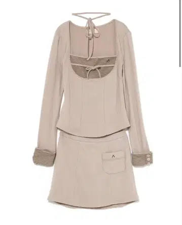 andmarry Aiden baby ribbon set up beige