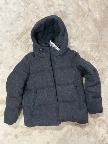 무인양품 후드 부착 다운 자켓 다크 그레이