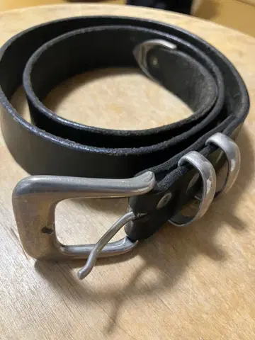 블랙 가죽 캐주얼 벨트 메탈 버클