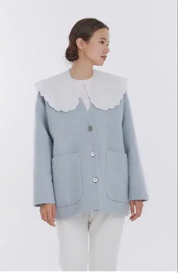 yori 울 모헤어 샤기 자켓 가디건