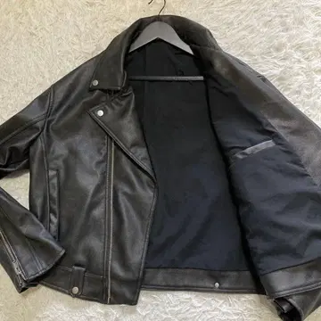 자라 가죽 자켓 XL 더블 라이더 천연 가죽 블랙 바이크