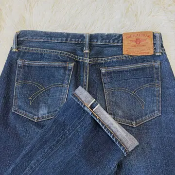 플랫 헤드 3001 셀비치 데님 황색 귀 14.5oz 일본제 W33