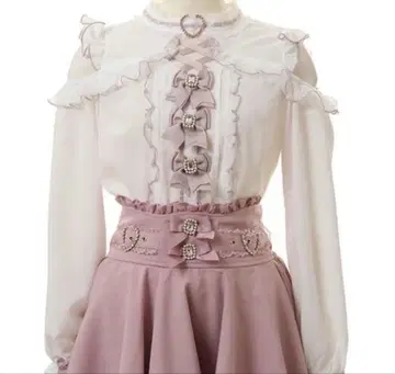 리즈리사 LIZLISA 리본 블라우스 핑크