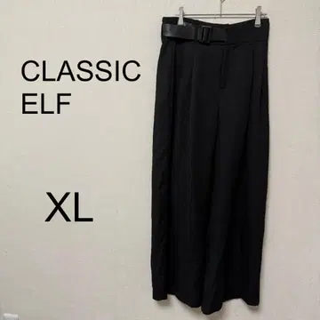 CLASSIC ELF 와이드 팬츠 장식 벨트 빅 사이즈 클린 캐주얼