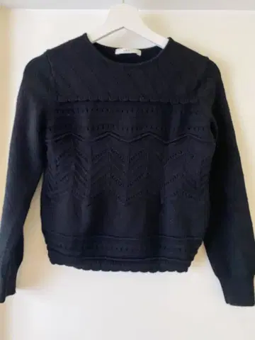 아나이 레이스 니트 블랙 38