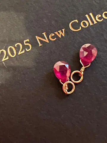 [ 새상품급 ] 아가트 K10 루비 귀걸이 참