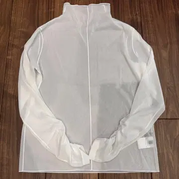 PLST 플라스테 셔링 슬리브 시어 풀오버 S 화이트