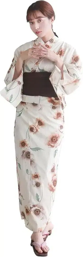 꽃무늬 유카타 오비 세트