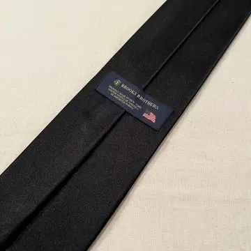 [ 초 레어 솔리드 블랙 미사용급 ] 브룩스브라더스 넥타이 블랙 USA제