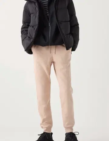 히트텍 보아 맨투맨 팬츠 핑크 화이트 M L